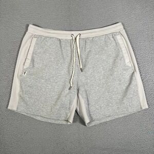 Rhone Shorts Mens XXL Gray Sweat Elastic‎ Waist Drawstring Pockets Cotton Blend
